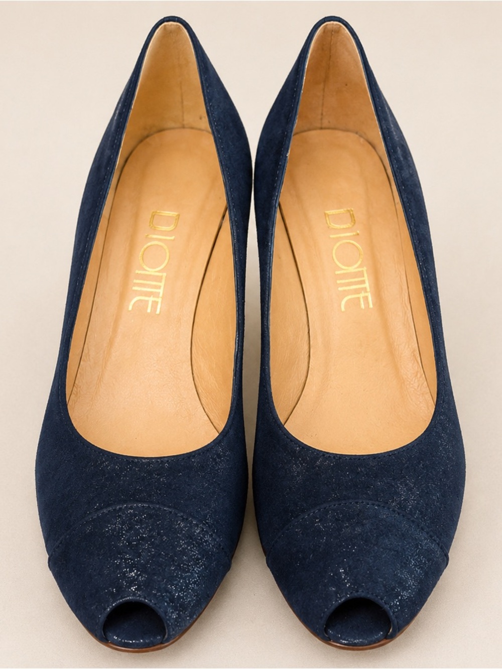 Argentine Navy Suede Wedge Pumps – New - Picture 3 of 5